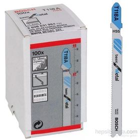 Bosch T 118 A Ekonomik Seri Metal için 100 Adet Dekupaj Testeresi Bıçağı