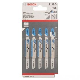 Bosch T 118 A Ekonomik Seri Metal için 5 Adet Dekupaj Testeresi Bıçağı