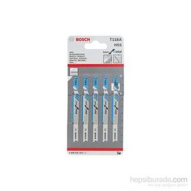 Bosch T 118 A Ekonomik Seri Metal için 5 Adet Dekupaj Testeresi Bıçağı