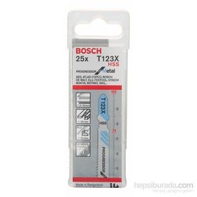 Bosch T 123 XF Kademeli Artan Dişli Metal İçin 25'li Dekupaj Testeresi Bıçağı