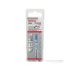 Bosch T 123 XF Kademeli Artan Dişli Metal İçin 25'li Dekupaj Testeresi Bıçağı