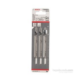 Bosch T 308 BO Ekstra Temiz Kesim Ahşap İçin 3'lü Dekupaj Testeresi Bıçağı