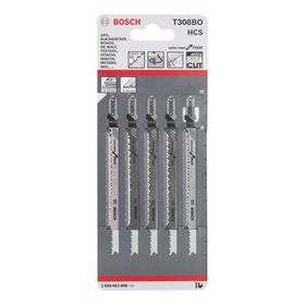 Bosch T 308 BO Ekstra Temiz Kesim Ahşap İçin 5'li Dekupaj Testeresi Bıçağı