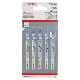 Bosch T118A 5'li Paket Dekupaj Testeresi Bıçağı