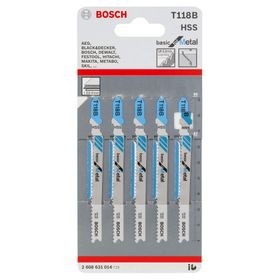 Bosch T118B 5'li Paket Dekupaj Testeresi Bıçağı