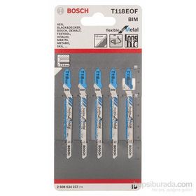 Bosch T118EOF 5'li Paket Dekupaj Testeresi Bıçağı