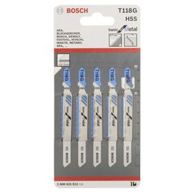 Bosch T118G 5'li Paket Dekupaj Testeresi Bıçağı