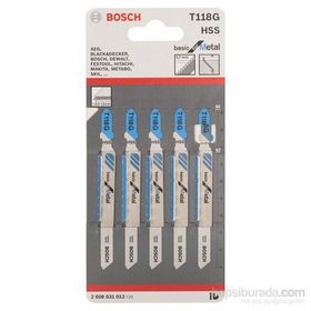 Bosch T118G 5'li Paket Dekupaj Testeresi Bıçağı