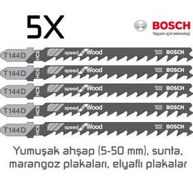 Bosch T144D 100'lü Paket Dekupaj Testeresi Bıçağı