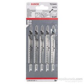Bosch T234X 5'li Paket Dekupaj Testeresi Bıçağı