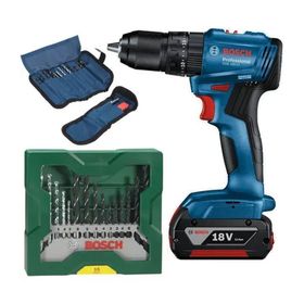 Bosch Tek Akülü Kömürsüz Darbeli Matkap Vidalama Şarjlı Matkap + 15 Parça Matkap Ucu + 23 Parça Set