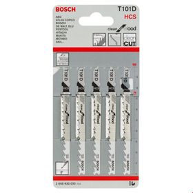 Bosch Temiz Kesim Serisi Ahşap İçin T 101 D 5 Li Paket Dekupaj Testeresi Bıçağı