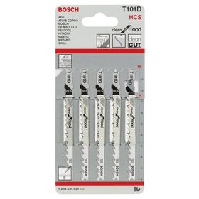 Bosch Temiz Kesim Serisi Ahşap İçin T 101 D 5 Li Paket Dekupaj Testeresi Bıçağı
