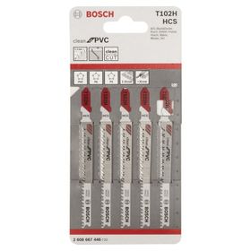 Bosch Temiz Kesim Serisi Pvc İçin T 102 H 5 Li Paket Dekupaj Testeresi Bıçağı