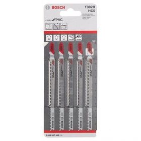 Bosch Temiz Kesim Serisi Pvc İçin T 302 H 5 Li Paket Dekupaj Testeresi Bıçağı