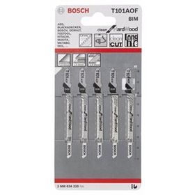 Bosch Temiz Kesim Serisi Sert Ahşap İçin T 101 Aof 5 Li Paket Dekupaj Testeresi Bıçağı