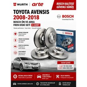 Bosch Toyota Aensis 2008-2018 4 Adet Ön ve Arka Fren Diski