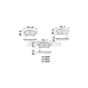 Bosch Toyota Auris 2007-2012 Benzinli Ön Fren Balatası