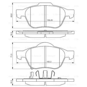 Bosch Toyota Avensis 1.6 2000-2003 Ön Fren Balatası