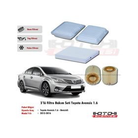 Bosch Toyota Avensis 1.6 2003 2008 Filtre Bakım Seti