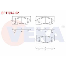 Bosch Toyota Avensis 2.0 2003-2008 Ön Fren Balatası