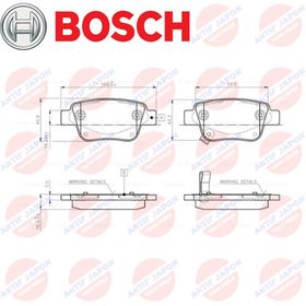 Bosch Toyota Avensis 2003-2008 Arka Fren Balatası