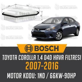 Bosch Toyota Corolla 1.4 D4D 2007-2016 Hava Filtresi
