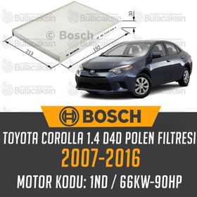 Bosch Toyota Corolla 1.4 D4D Polen Filtresi