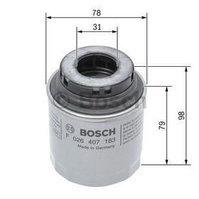 Bosch Volkswagen Beetle 1.2 TSI 2011-2016 Yağ Filtresi