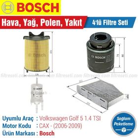 Bosch Volkswagen Golf 5 1.4 TSI 2006 2009 CAX Filtre Bakım Seti