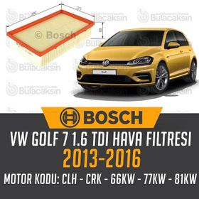 Bosch Volkswagen Golf 7 1.6 TDI 2013-2016 Hava Filtresi