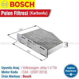 Bosch Volkswagen Jetta 1.4 TSI 2007 2010 CAX Filtre Bakım Seti
