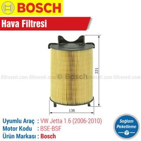 Bosch Volkswagen Jetta 1.6 2006 2010 Filtre Bakım Seti