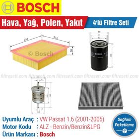 Bosch Volkswagen Passat 1.6 2001 2005 Filtre Bakım Seti