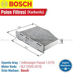Bosch Volkswagen Passat 1.6 FSI 2005 2010 Filtre Bakım Seti