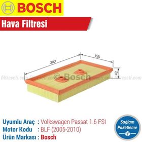 Bosch Volkswagen Passat 1.6 FSI 2005-2010 Hava Filtresi