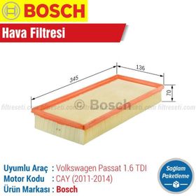 Bosch Volkswagen Passat 1.6 TDI 2011-2014 Hava Filtresi
