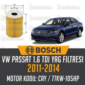Bosch Volkswagen Passat 1.6 TDI 2011-2014 Yağ Filtresi
