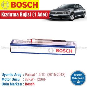 Bosch Volkswagen Passat 1.6 TDI 2015-2018 1 Adet Kızdırma Bujisi