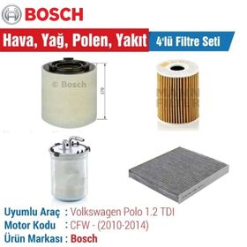 Bosch Volkswagen Polo 1.2 TDI 2010 2014 Filtre Bakım Seti