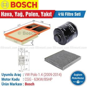 Bosch Volkswagen Polo 1.4 2009 2014 CGG Filtre Bakım Seti