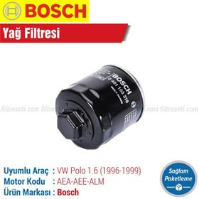 Bosch Volkswagen Polo 1.6 1996-1999 Yağ Filtresi