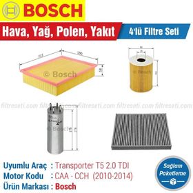 Bosch Volkswagen Transporter T5 2.0 TDI 2010 2014 Filtre Bakım Seti