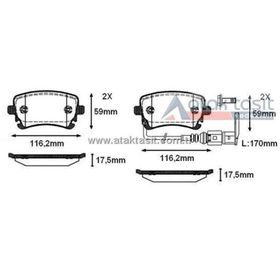 Bosch Volkswagen Transporter T5 2.5 TDI 2003-2009 Arka Fren Balatası