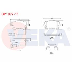 Bosch Volkswagen Transporter T5 2.5 TDI 2003-2009 Arka Fren Balatası