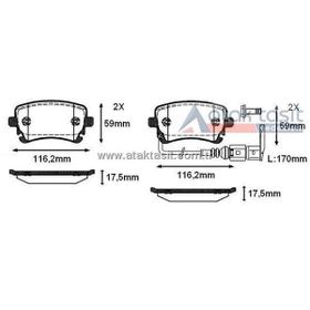 Bosch Volkswagen Transporter T5 2.5 TDI 2003-2009 Arka Fren Balatası