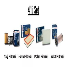 Bosch Volvo S60 2.0 2011-2014 4'lü Karbonlu Filtre Bakım Seti