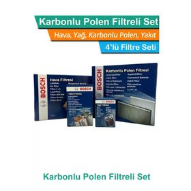 Bosch VW Golf 6 1.6 TDI Dizel 2009-2012 Hava Yağ Yakıt Karbonlu Polen Filtre Bakım Seti