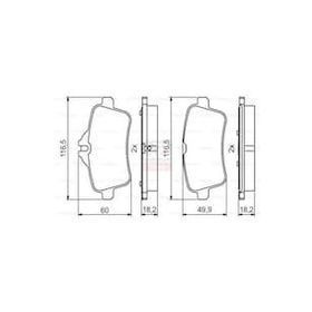 Bosch W166 Arka Fren Balatası