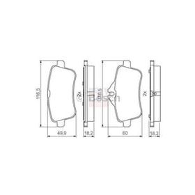 Bosch W166 Arka Fren Balatası